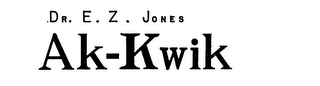 DR. E. Z. JONES AK-KWIK logo