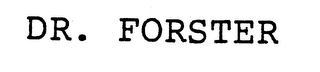 DR. FORSTER logo
