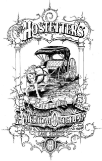 DR. HOSTETTER'S CELEBRATED EST. 1848 AMERICAN ORIGINAL PURE CANE SPIRITS 150 PROOF H logo