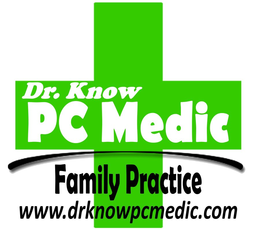 DR. KNOW PC MEDIC, FAMILY PRACTICE, WWW.DRKNOWPCMEDIC.COM logo