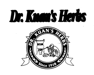 DR. KUAN'S HERBS SINCE 1918 logo