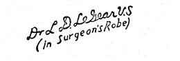 DR. L. D. LEGEAR V.S. (IN SURGEON'S ROBE) logo