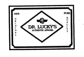 DR. LUCKY'S AUTHENTIC APPAREL CO. 100% ORIGINAL PURE QUALITY logo