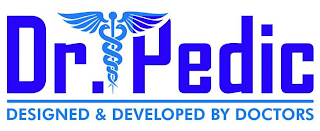 DR. PEDIC DESIGNED & DEVELOPED BY DOCTORS logo