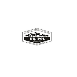 DR. POL SINCE 1971 PRACTICAL VETERINARY APPROACH DOWN TO EARTH PRODUCTS logo