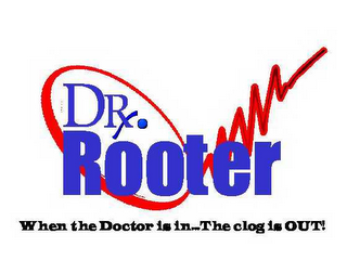 DR. ROOTER WHEN THE DOCTOR IS IN...THE CLOG IS OUT! logo
