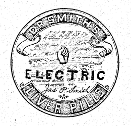 DR SMITH'S ELECTRIC LIVER PILLS JAS P. SMITH logo