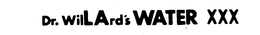 DR. WILLARD'S WATER XXX logo