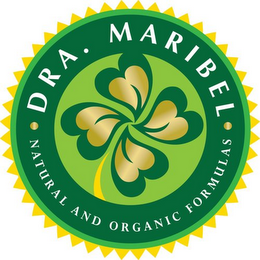 · DRA. MARIBEL · NATURAL AND ORGANIC FORMULAS logo