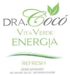 DRA.COCO' VITA VERDE ENERG!A REFRESH DIETARY SUPPLEMENT logo