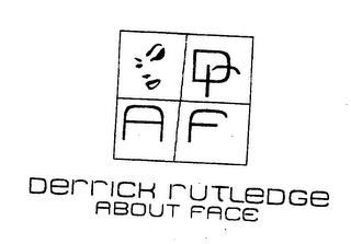 DRAF DERRICK RUTLEDGE ABOUT FACE logo