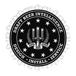 DRAFT BEER INTELLIGENCE DESIGN · INSTALL · SERVICE DOING BEER JUSTICE logo