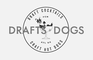 DRAFT COCKTAILS CRAFT HOT DOGS DRAFTS + DOGS PCM ATL GA logo