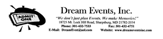DREAM EVENTS, INC. logo