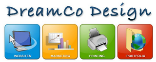 DREAMCO DESIGN WEBSITES MARKETING PRINTING PORTFOLIO logo