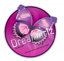 DREAMGRLZ INC. FOUNDED 2007 "WE ARE BORN A GIRL WHO LIVES TO DREAM!" logo