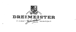 DREIMEISTER FINEST SCHRODER KONFEKT HAND MADE IN WERL logo
