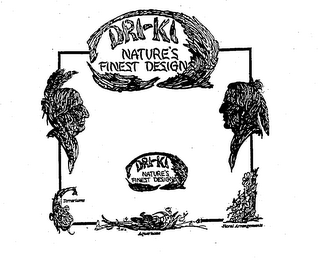 DRI-KI NATURES FINEST DESIGNS TERRARIUMS AQUARIUMS FLORAL ARRANGEMENTS logo