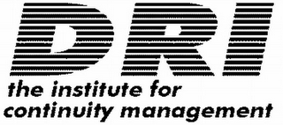 DRI THE INSTITUTE FOR CONTINUITY MANAGEMENT logo