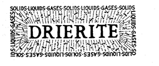 DRIERITE SOLIDS LIQUIDS GASES HOH H2O logo