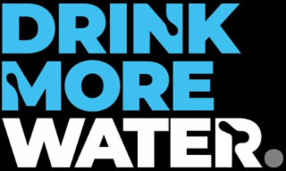 DRINK MORE WATER. logo