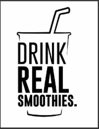 DRINK REAL SMOOTHIES. logo