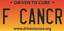 DRIVEN TO CURE F CANCR WWW.DRIVENTOCURE.ORG logo