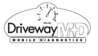 DRIVEWAYMD MOBILE DIAGNOSTICS 0 1 2 3 4 5 6 RPMX1000 logo