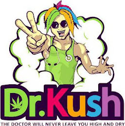 DR.KUSH THE DOCTOR WILL NEVER LEAVE YOU HIGH AND DRY logo