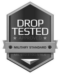 DROP TESTED APPROVED MILITARY STANDARD MIL STD 810G-516.6 logo