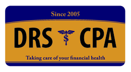 DRS $ CPA SINCE 2005 TAKING CARE OF YOUR FINANCIAL HEALTH logo