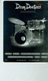 DRUM DOCTORS LLCTHE DRUM SOUND SPECIALIST. OFFERING THE WORLD'S FINEST COLLECTION OF DRUMS. RENTALS CARTAGE STUDIO TECHING AND TUNING TOUR SUPP CUSTOM SHOP-MAINTENANCE ET REPAIRS SALES STORAGE TEL 818.506.8123 FAX 818.506.6805 logo
