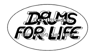 DRUMS FOR LIFE TO BEAT OR NOT TO BE logo