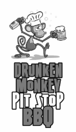 DRUNKEN MONKEY PIT STOP BBQ logo