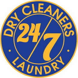 DRY CLEANERS, 24, 7, LAUNDRY logo