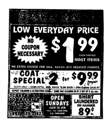 DRYCLEAN WORLD "WORLD CLASS CLEANING AT DOWN TO EARTH PRICES" logo