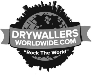 DRYWALLERS WORLDWIDE.COM "ROCK THE WORLD" logo