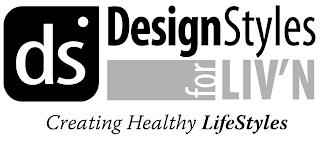 DS DESIGNSTYLES FOR LIV'N CREATING HEALTHY LIFESTYLES logo