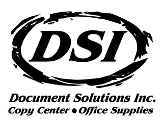 DSI DOCUMENT SOLUTIONS INC. COPY CENTER OFFICE SUPPLIES logo
