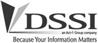 DSSI AN ACT·1 GROUP COMPANY BECAUSE YOUR INFORMATION MATTERS logo