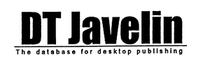 DT JAVELIN THE DATABASE FOR DESKTOP PUBLISHING logo