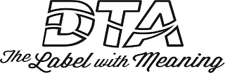 DTA THE LABEL WITH MEANING logo