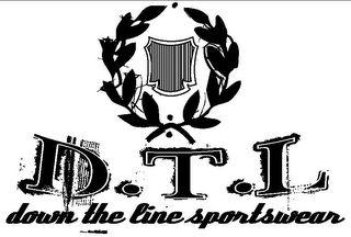 D.T.L DOWN THE LINE SPORTSWEAR logo