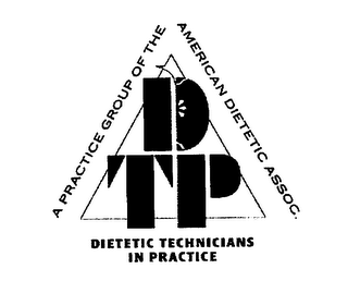 DTP DIETETIC TECHNICIANS IN PRACTICE A PRACTICE GROUP OF THE AMERICAN DIETETIC ASSOC. logo