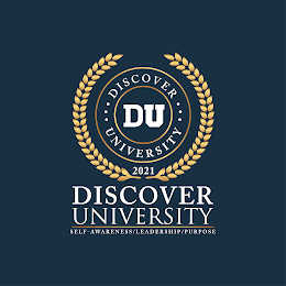 DU DISCOVER UNIVERSITY 2021 DISCOVER UNIVERSITY SELF-AWARENESS/LEADERSHIP/PURPOSE logo