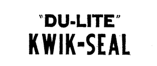 "DU-LITE" KWIK-SEAL logo