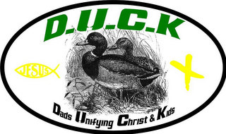 D.U.C.K JESUS DADS UNIFYING CHRIST & KIDS X logo