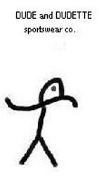 DUDE AND DUDETTE SPORTSWEAR CO. logo