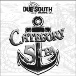 DUE SOUTH BREWING CO. CATEGORY 5 IPA logo