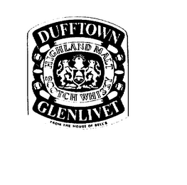 DUFFTOWN GLENLIVET HIGHLAND MALT SCOTCH WHISKEY FROM THE HOUSE OF BELL'S logo